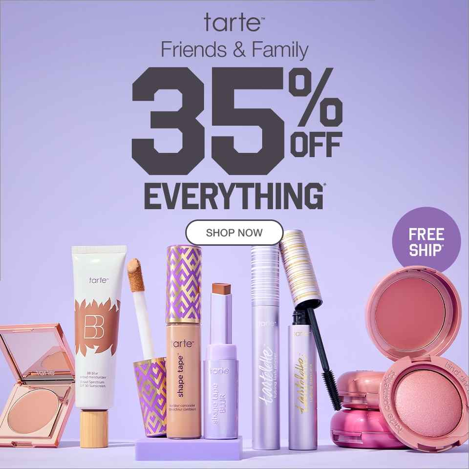 Tarte Cosmetics：亲友大促回归！遮瑕膏、睫毛膏等补货上新
