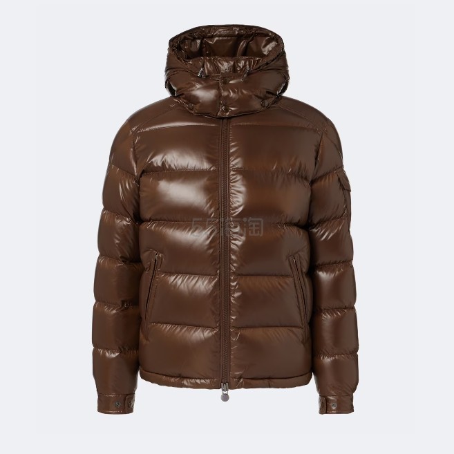 MONCLER Maya 棕色连帽羽绒服