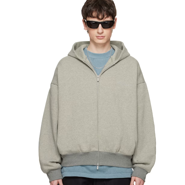 FEAR OF GOD ESSENTIALS 灰色 Signature Classic Full Zip 连帽衫