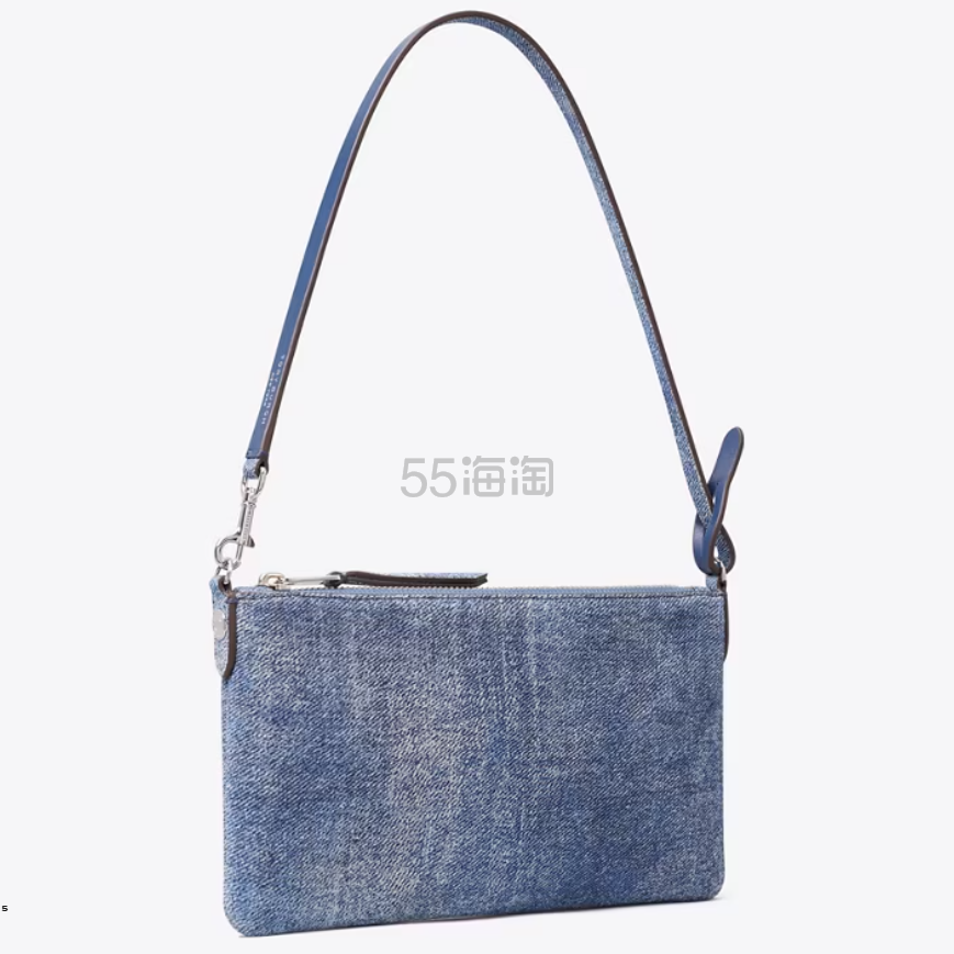 Tory Burch 汤丽柏琦 麂皮印花牛仔单肩包