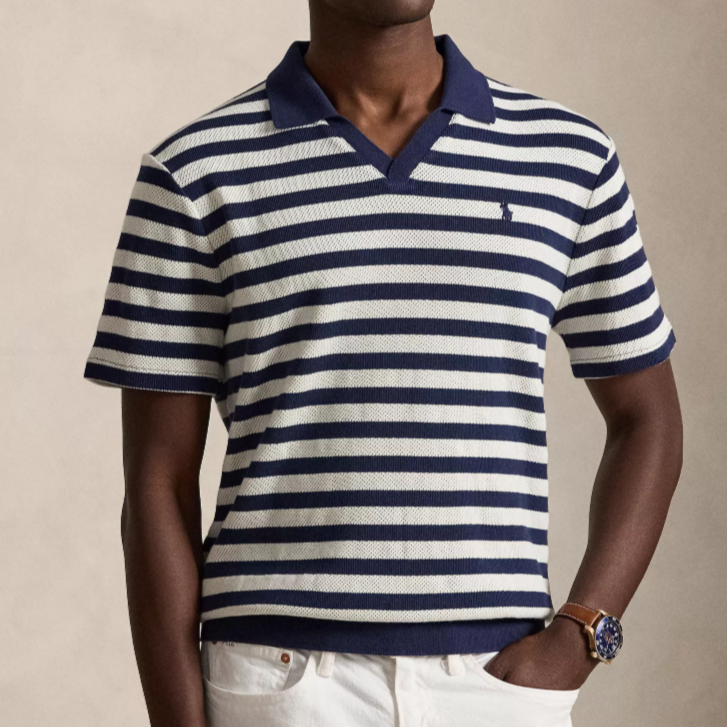 码数全！Polo Ralph Lauren 拉夫劳伦条纹点纹罗纹Polo衫