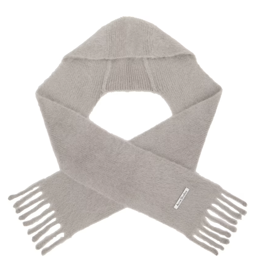 ACNE STUDIOS 灰色 Mohair Hood 围巾