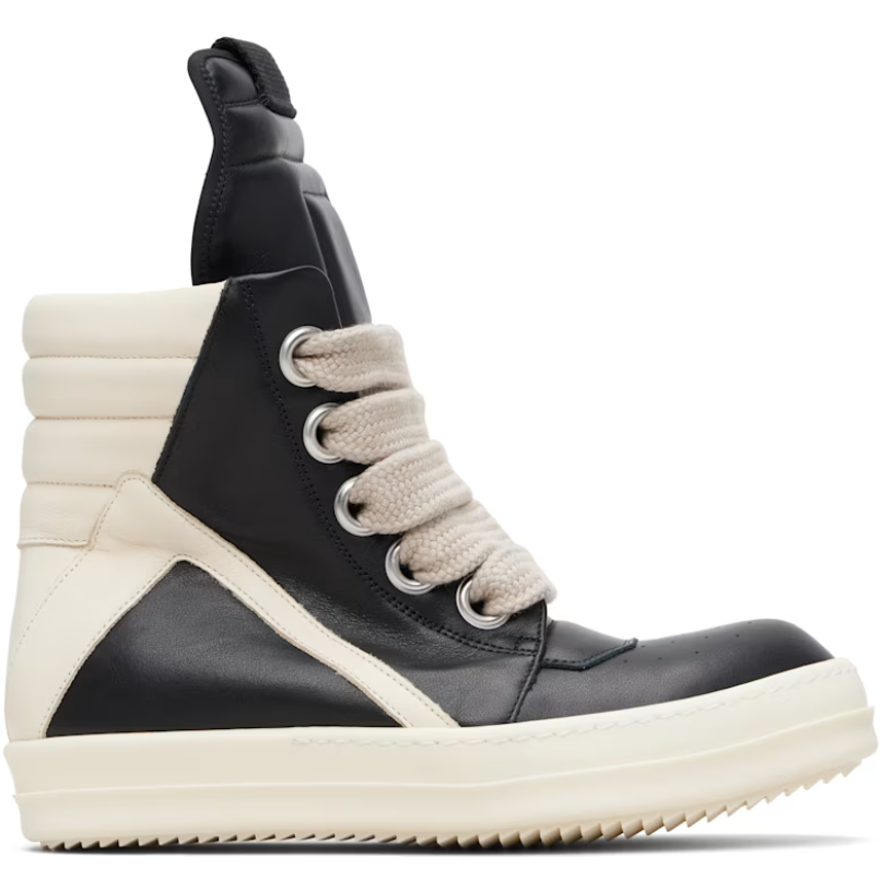 RICK OWENS 黑色 Temple Jumbolace Geobasket 高帮运动鞋