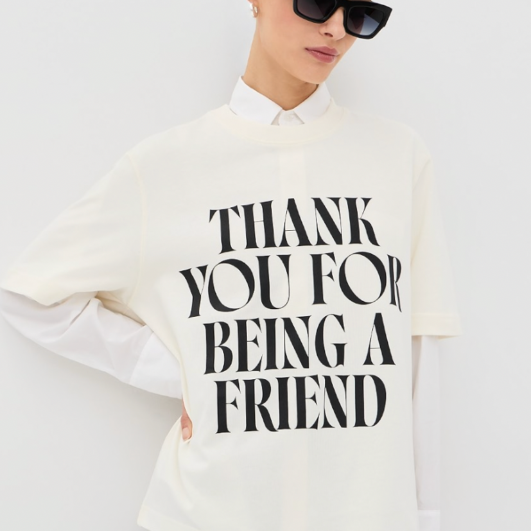 AMI Boxy Fit Friend印花卫衣特惠