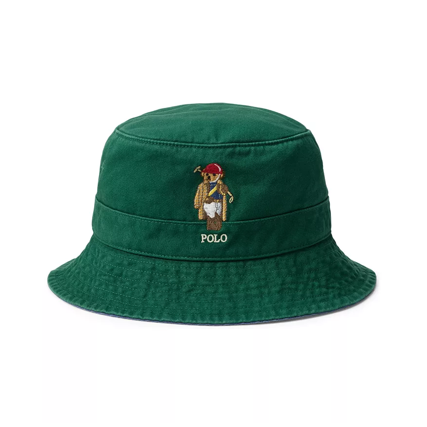 Polo Ralph Lauren 拉夫劳伦小熊徽标绿色渔夫帽