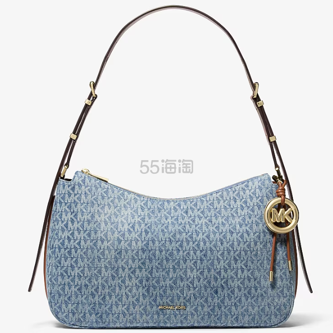 史低价！Michael Kors Nolita 中号牛仔老花单肩包