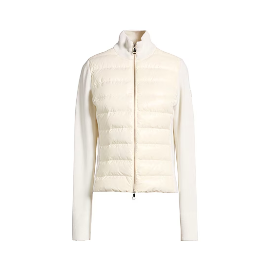 码全！MONCLER Padded 白色绗缝羽绒服