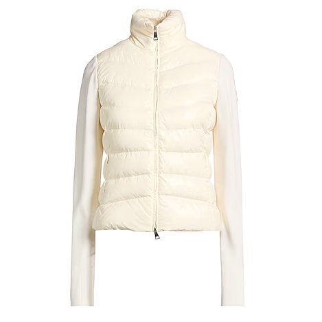 MONCLER 绗缝羽绒服 黑/白 2色可选