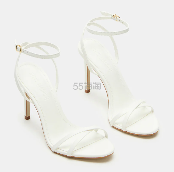 Steve Madden Jypsey 白色皮革凉鞋