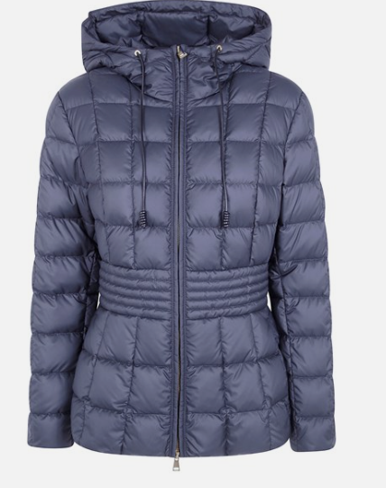 MONCLER Engoulevent 女士连帽收腰羽绒服 黑色