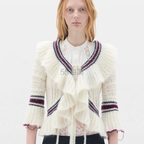 Ann Demeulemeester Udna 荷叶边针织开衫