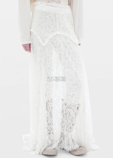 Ann Demeulemeester Helina 超长喇叭拼接蕾丝裙