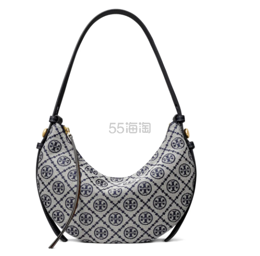 Tory Burch Romy Half Moon 图案单肩包