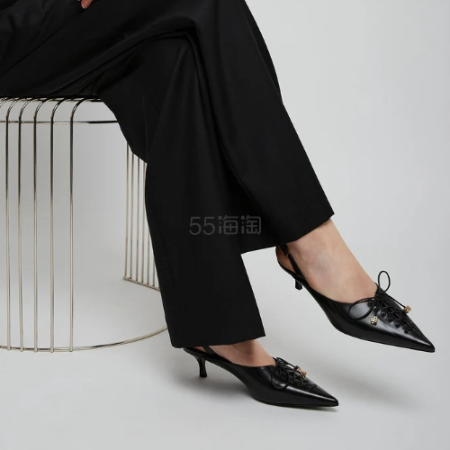 Givenchy 纪梵希 黑色皮革尖头绑带鞋