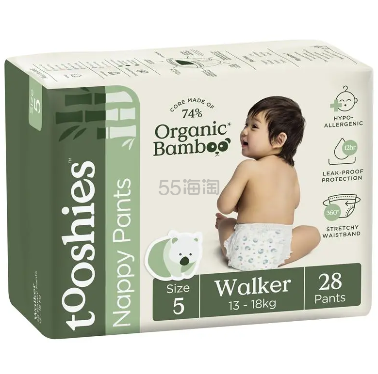 Tooshies 环保拉拉裤 5号(学步期/13-18kg)28片装
