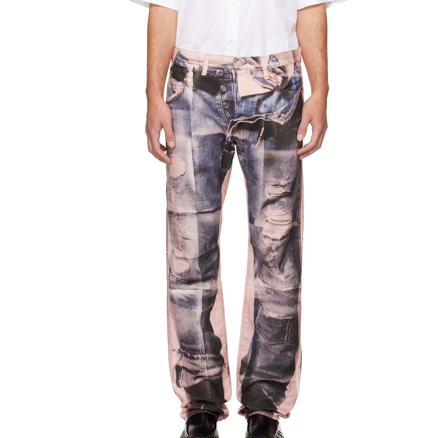 ACNE STUDIOS 粉色 Trompe-L'oeil 1996M 牛仔裤