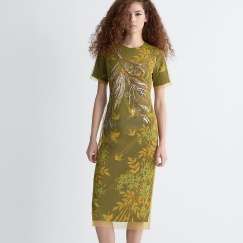 DVF x Henry Zankov Olive 连衣裙