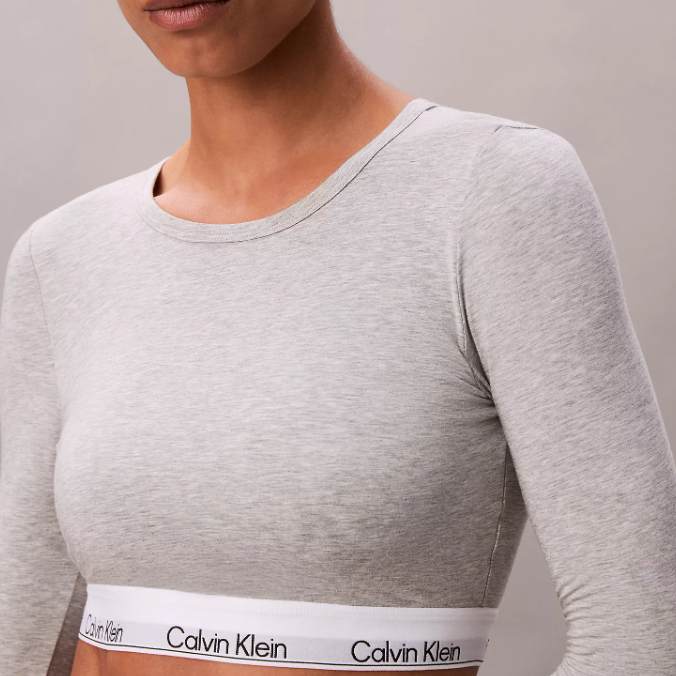热卖 满$200享额外6折！Calvin Klein 字母徽标长袖T恤内衣