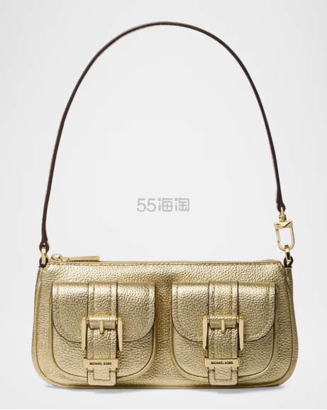 Michael Kors Zoe 小号金属质感皮革两用手拿包
