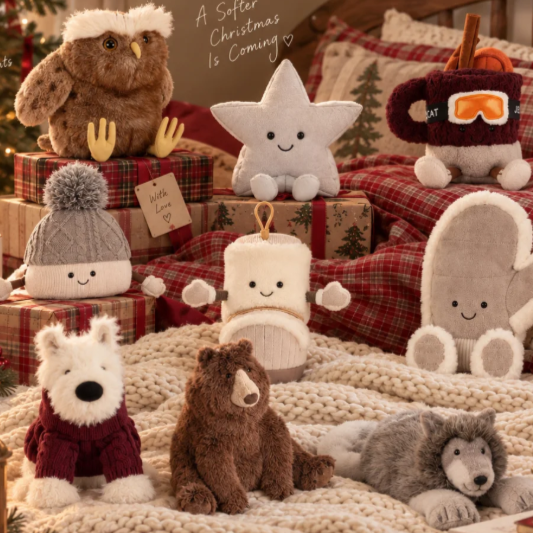 Selfridges：Jellycat 2026圣诞新品上线！入雪地靴、帽子等