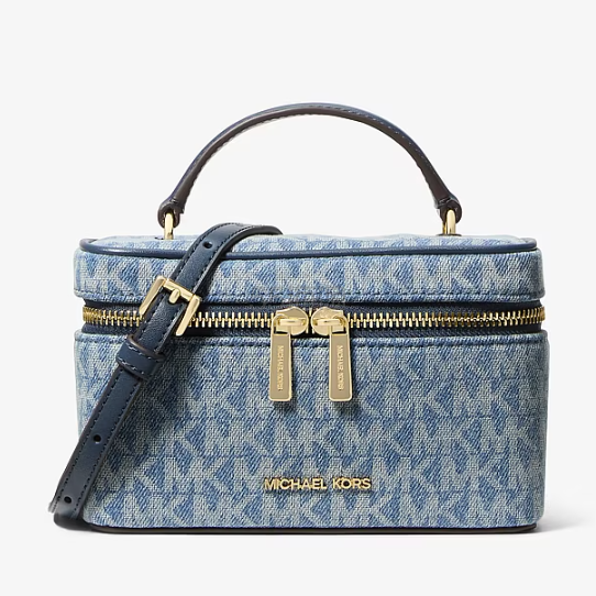 Michael Kors Vivi 小号老花牛仔化妆包
