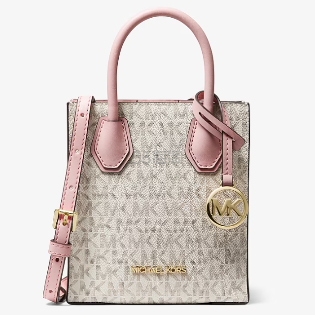 Michael Kors 粉白老花琴谱包