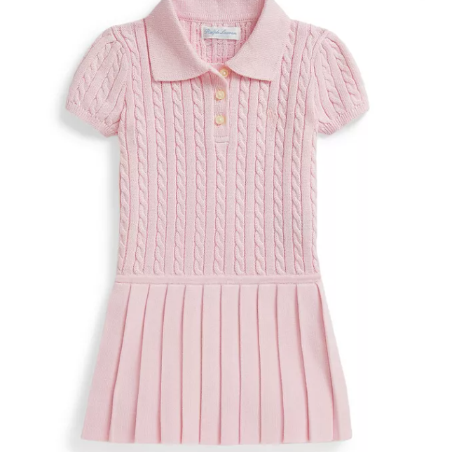我美吗女士同款！Polo Ralph Lauren 拉夫劳伦绞花针织连衣裙