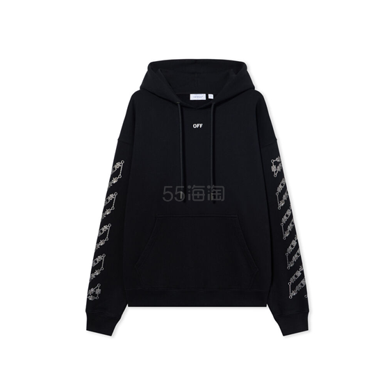 Off White 链条箭头印花连帽卫衣