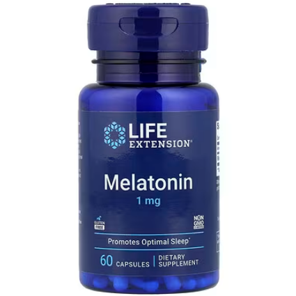 Life Extension, 褪黑荷尔蒙，1 毫克，60 粒胶囊