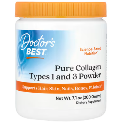 Doctor's Best, Pure胶原蛋白，1 型与 3 型粉末 200g