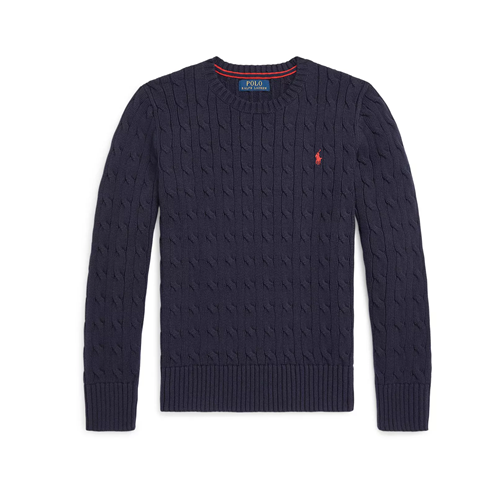 部分色码全！Polo Ralph Lauren 拉夫劳伦大童款针织绞花毛衣