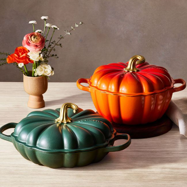 Le Creuset：秋季厨具上新 入南瓜珐琅锅、餐盘等