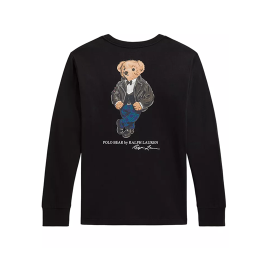 上新！Polo Ralph Lauren 拉夫劳伦大童款小熊印花长袖T恤