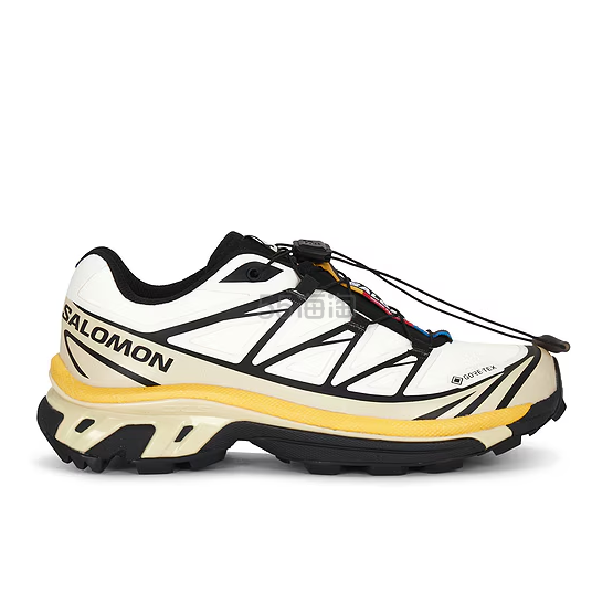 现可预订!SALOMON 萨洛蒙 XT-6 GTX 黑白黄配色运动鞋