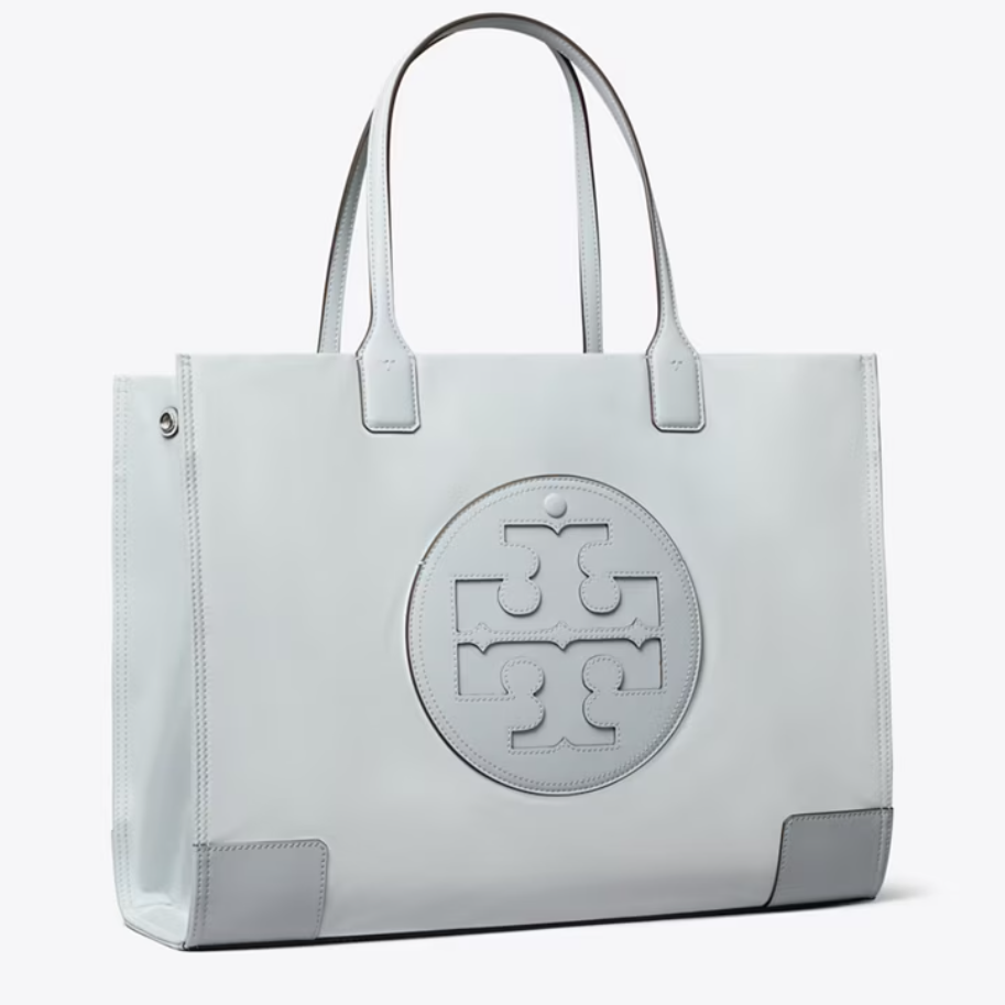 即将断货！Tory Burch 汤丽柏琦 Ella 小号托特包 雾霾蓝色