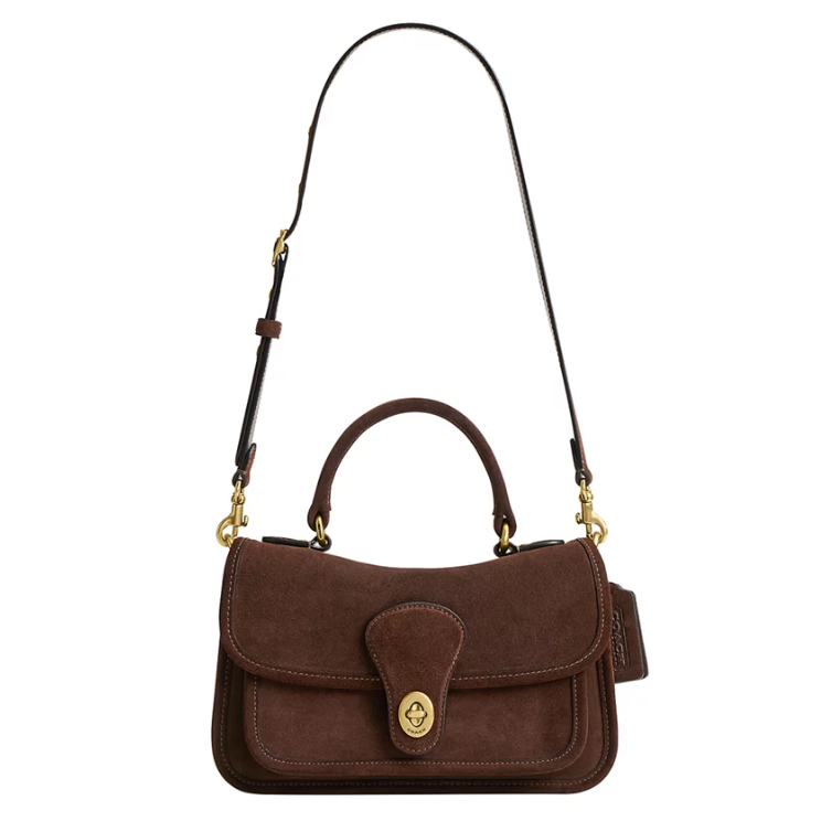 上新！COACH 蔻驰 Metropolitan 24 麂皮单肩包