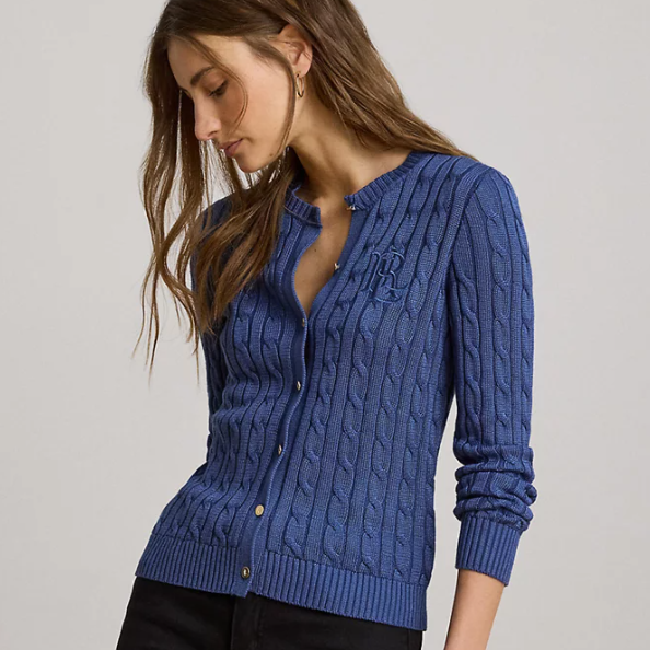 Lauren Ralph Lauren 拉夫劳伦绞花针织外套