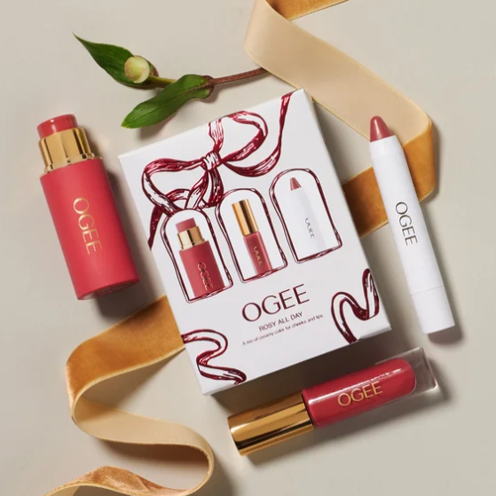 上新！Ogee 玫瑰色美妆3件套