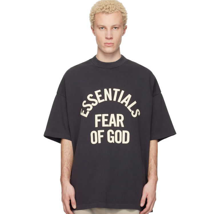 FEAR OF GOD ESSENTIALS 黑色 Campus 90s T 恤