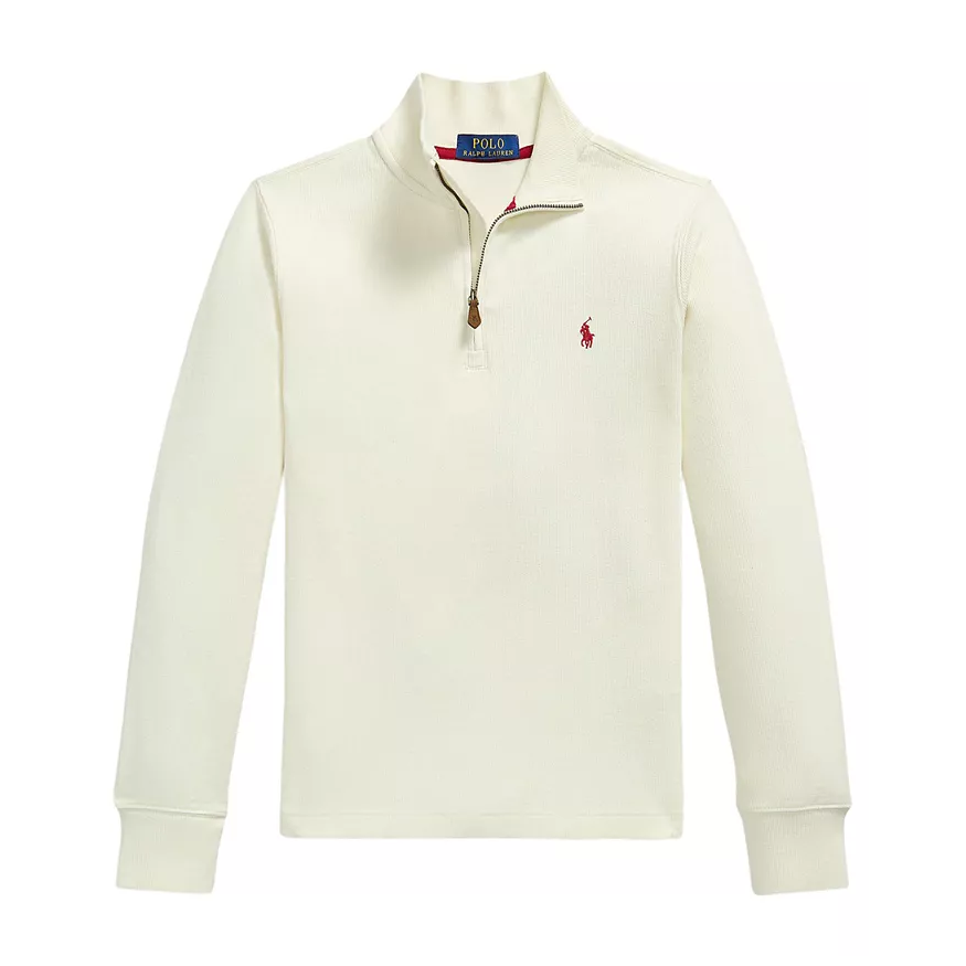 码全！Polo Ralph Lauren 拉夫劳伦大童款半拉链套头衫
