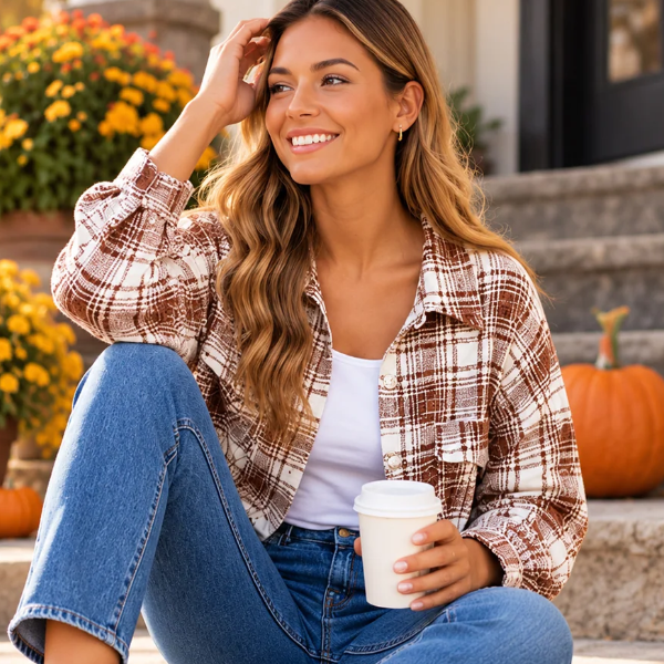 Zulily：秋季衬衫式外套热卖！格纹、灯芯绒、牛仔、拼接多风格
