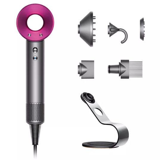 Dyson 戴森 Supersonic 吹风机+收纳支架套装 铁灰玫红色