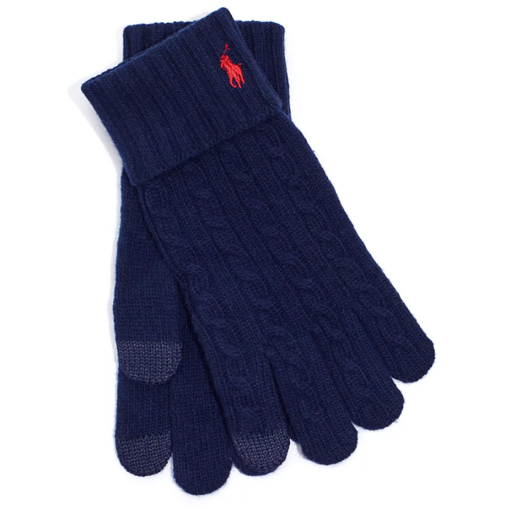 上新！Polo Ralph Lauren 拉夫劳伦经典绞花针织手套